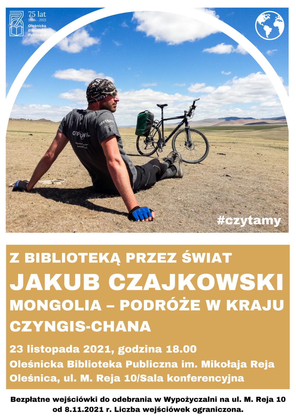 Plakat promujący spotkanie z Jakube Czajkowskim
